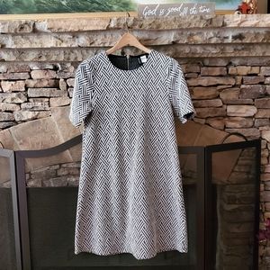 H&M Divided  Black White Pattern Mini Dress